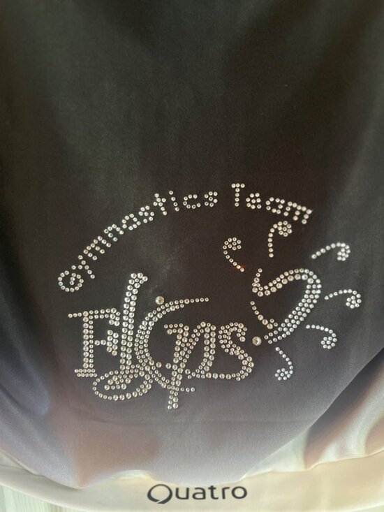 Quatro Jackets & Blazers - Flips Gymnastics Team Rhinestone Embellished Ombre Cropped Hoodie Warm Up Jacket